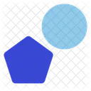 Circle and pentagon  Icon