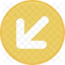 Circle Arrow Down Left Direction アイコン
