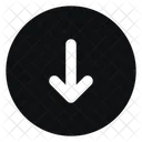 Circle Arrow Down Trailing Fill Rounded Icon