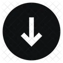 Circle Arrow Down Trailing Fill Sharp Icon