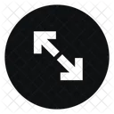 Circle Arrow Expand Left Fill Sharp Icon