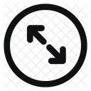 Circle Arrow Expand Left Line Rounded Icon
