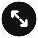 Circle Arrow Expand Left Fill Rounded Icon