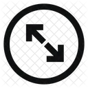 Circle Arrow Expand Left Line Sharp Icon