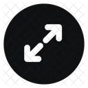 Circle Arrow Expand Right Fill Rounded Icon