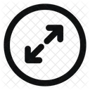Circle Arrow Expand Right Line Rounded Icon