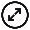 Circle Arrow Expand Right Line Sharp Icon