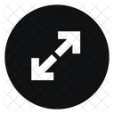 Circle Arrow Expand Right Fill Sharp Icon