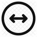 Circle Arrow Horizontal Line Rounded Icon