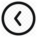 Circle Arrow Left Line Rounded Arrow Icon
