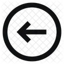 Circle Arrow Left Trailing Line Sharp Icon
