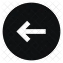 Circle Arrow Left Trailing Fill Sharp Icon