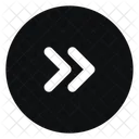 Circle Arrow Right Double Fill Rounded Icon