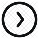 Circle Arrow Right Line Rounded Arrow Icon