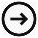 Circle Arrow Right Trailing Line Sharp Icon