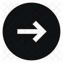 Circle Arrow Right Trailing Fill Sharp Icon