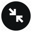 Circle Arrow Shrink Left Fill Sharp Icon