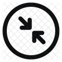 Circle Arrow Shrink Left Line Rounded Icon