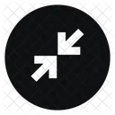 Circle Arrow Shrink Right Fill Sharp Icon