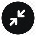 Circle Arrow Shrink Right Fill Rounded Icon