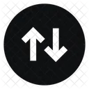 Circle Arrow Up Down Fill Sharp Icon