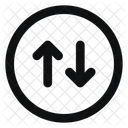 Circle Arrow Up Down Line Rounded Icon