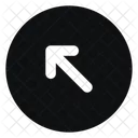 Circle Arrow Up Left Trailing Fill Rounded Icon