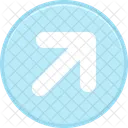 Circle Arrow Up Right Direction アイコン