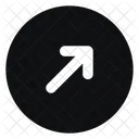 Circle Arrow Up Right Trailing Fill Rounded Icon