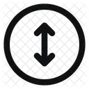 Circle Arrow Vertical Line Rounded Icon