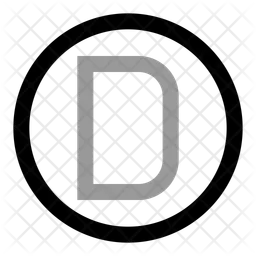Circle d letter  Icon