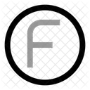 Circle F Letter Letter Race Icon