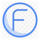 Circle F Letter Letter Race Icon