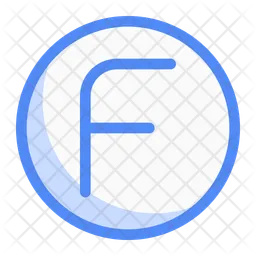 Circle f letter  Icon