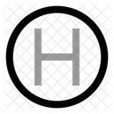 Circle H Letter Letter Sign Icon