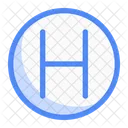 Circle H Letter Letter Sign Icon