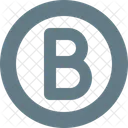 Circle Letter B  Icon