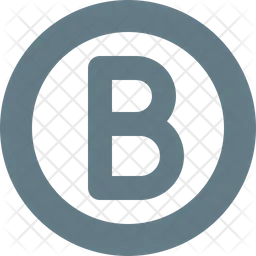 Circle Letter B  Icon