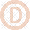 Circle Letter D  Icon