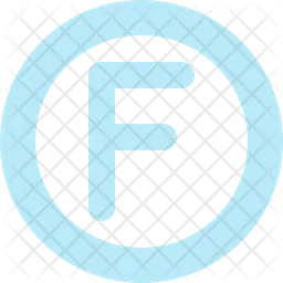 Circle Letter F  Icon