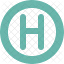 Circle Letter H  Icon