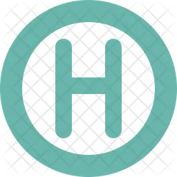 Circle Letter H  Icon