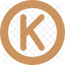 Circle Letter K Letter K Icon