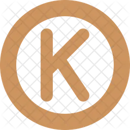 Circle Letter K  Icon