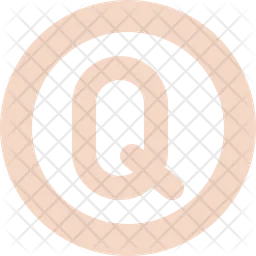 Circle Letter Q  Icon
