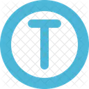 Circle Letter T  Icon