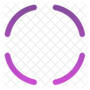 Circle Line Circle Dashed Edit Tool Icon