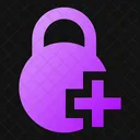 Circle Lock Add Icon