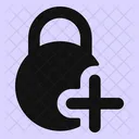 Circle Lock Add Icon