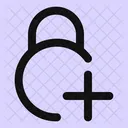 Circle-lock-add-  Icon